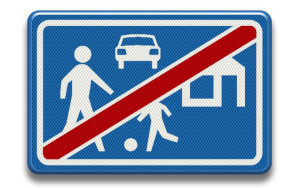 Verkeersbord G06 Einde erf